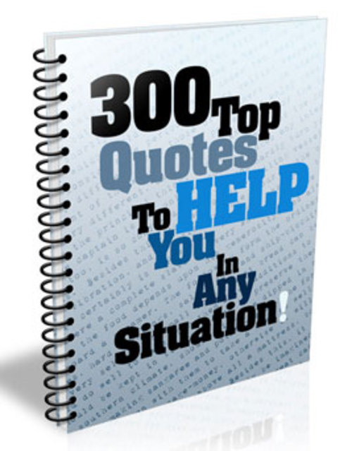 Product picture 300 Inspiring Quotes To Help You In Any Situation (MRR)