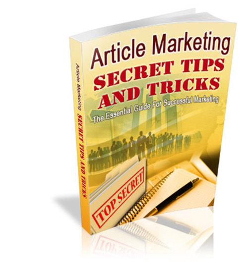 Product picture Article Marketing Secret Tips and Tricks