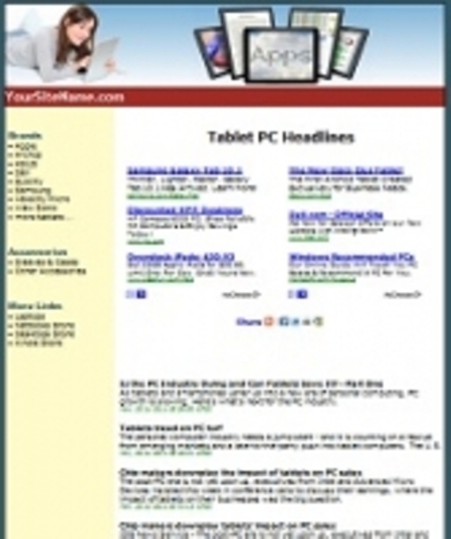 Product picture Tablets Affiliate Website