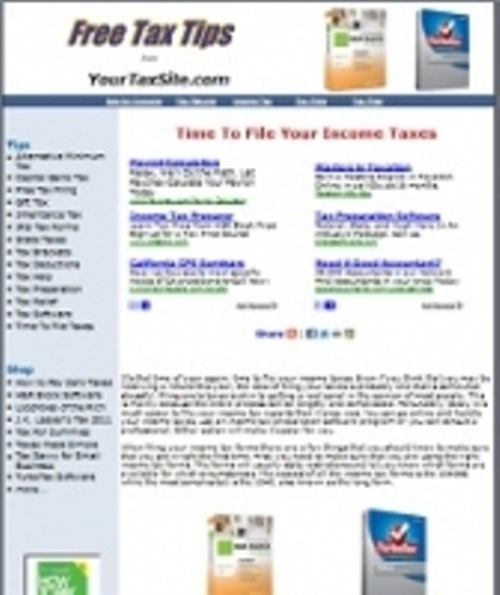 Product picture Taxes Affiliate Website
