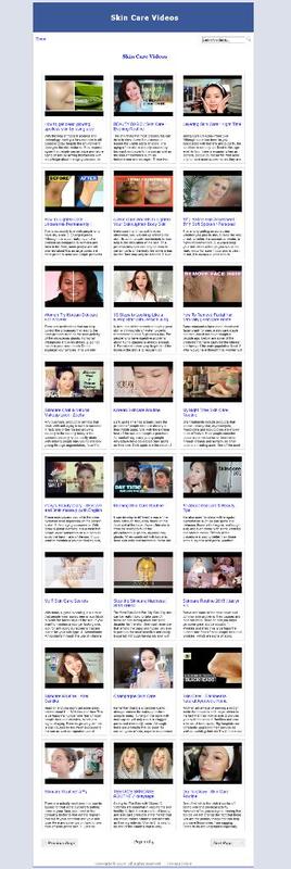 Product picture Skin Care Video Site Builder