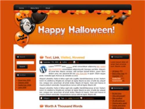 Product picture Halloween HTML WP BLOGGER Template 2