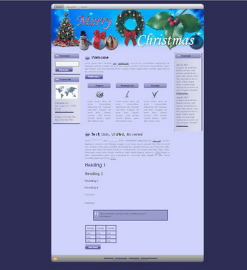 Product picture Merry Christmas HTML Template Blue Tone