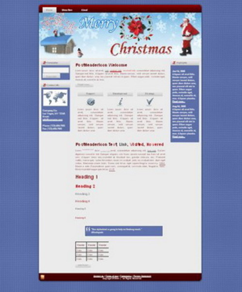 Product picture Merry Christmas HTML WP Blogger Themes Version 1