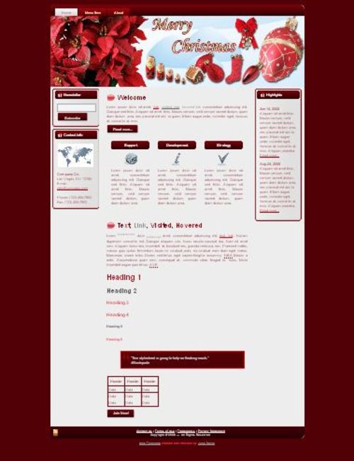 Product picture Merry Christmas HTML WP Blogger Themes Version 2