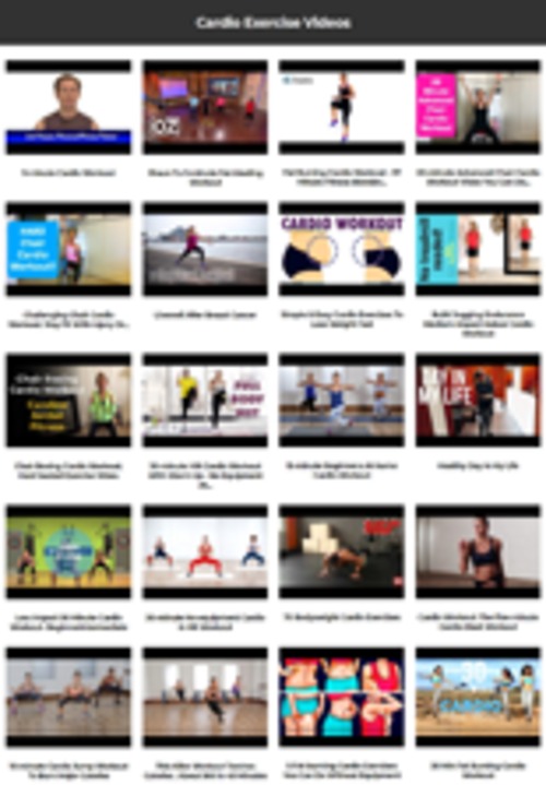 Product picture Cardio Exercise Instant Mobile Video Site