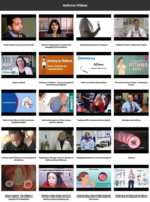 Product picture Asthma Instant Mobile Video Site